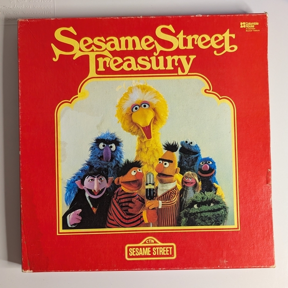 Vintage Sesame Street Treasury 1980 Vinyl Record Boxed Set Of 5- Untested - Picture 1 of 4